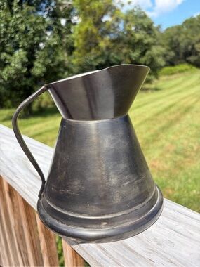 Vintage Sheffield Pewter Pitcher  Jug Old English Style England Patina Large